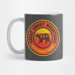 Great Smoky Mountains National Park Bear Retro Edit Mug